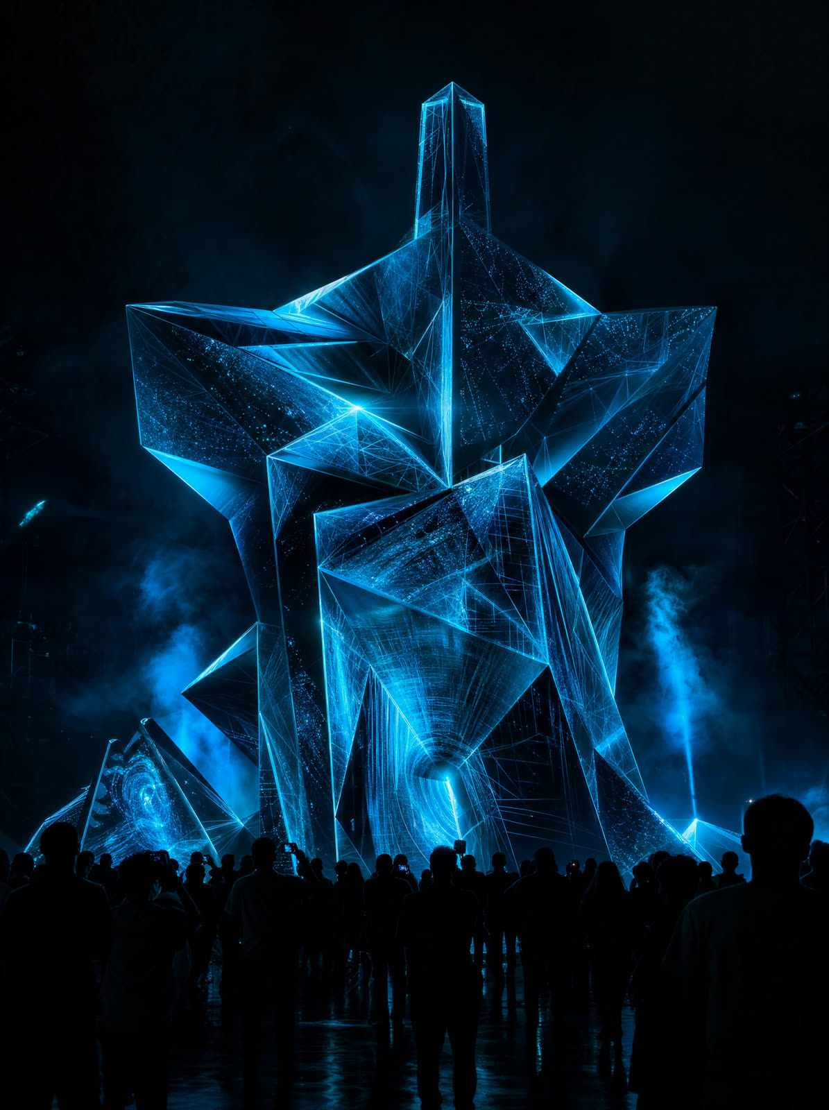 Videomapping auf ein dreidimensionales Objekt auf der Bühne