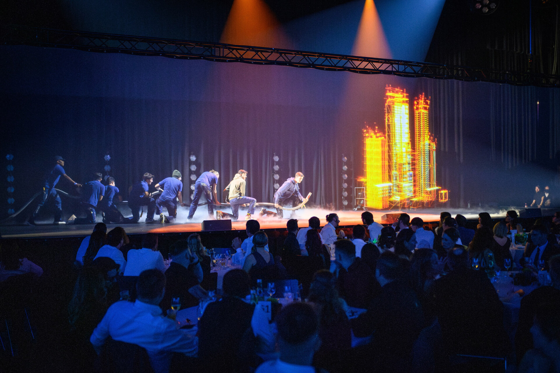 Lehrlingsball 2023 — Originalfoto der Holo-Mesh-Installation
