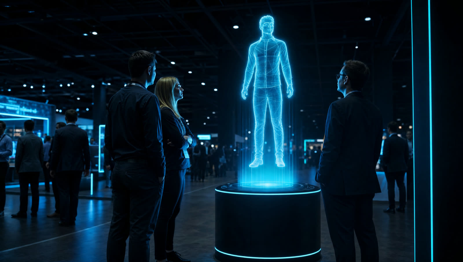 Hologramm-Display auf der RSRG Job Fair in Dresden